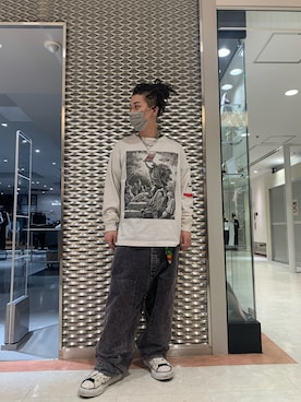 「BACKLASH（バックラッシュ）のアイテム（トップス）」を使った、ryusei617さん（メンズ・172cm）の春コーディネート