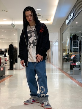 「アイテム（デニムパンツ）」を使った、ryusei617さん（メンズ・172cm）の冬コーディネート