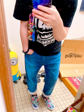 「MAGICAL MOSH MISFITS（マジカルモッシュミスフィッツ）のアイテム」を使った、ksm.さん（レディース・146cm）の夏コーディネート