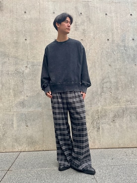 「Lui's（ルイス）のアイテム（スウェット）」を使った、YYさん（メンズ・181cm）の冬コーディネート