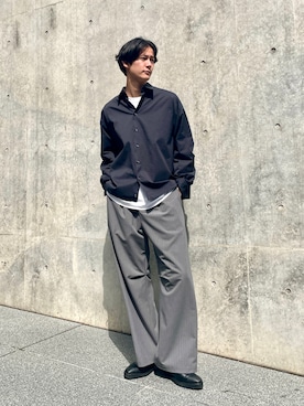 「Lui's（ルイス）のアイテム（スラックス）」を使った、YYさん（メンズ・181cm）の春コーディネート