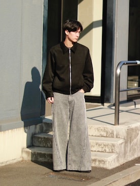 「Lui's（ルイス）のアイテム（ブルゾン）」を使った、YYさん（メンズ・181cm）の冬コーディネート