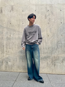 「Lui's（ルイス）のアイテム（スウェット）」を使った、YYさん（メンズ・181cm）の冬コーディネート