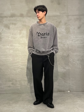 「Lui's（ルイス）のアイテム（スウェット）」を使った、YYさん（メンズ・181cm）の冬コーディネート