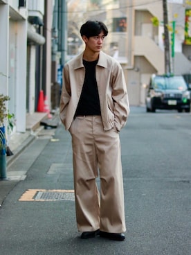 「Lui's（ルイス）のアイテム（ブルゾン）」を使った、YYさん（メンズ・181cm）の冬コーディネート