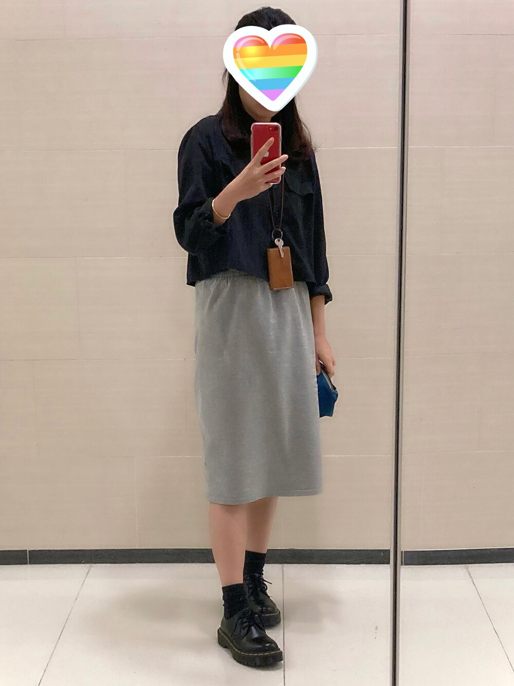「ZARAのアイテム（その他トップス、ブルー系）」を使った、mmsさん（レディース・156cm）の秋コーディネートの1枚目の写真