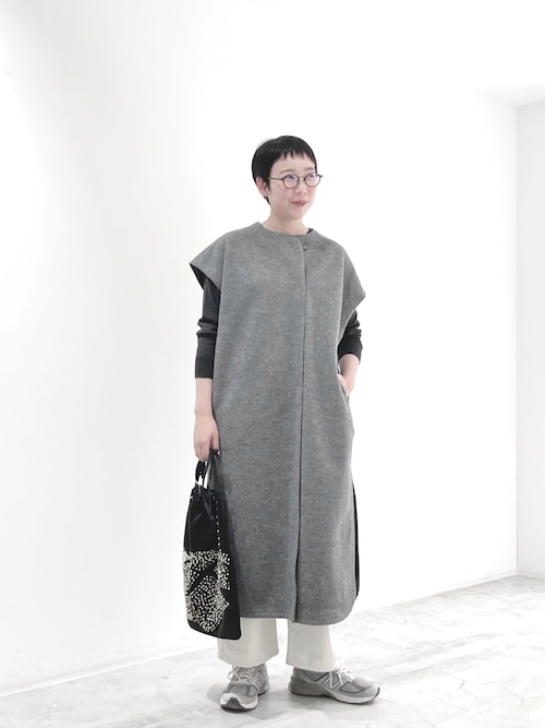 かぐれ ウールミルドロングワンピース アイボリー新品タグ付き