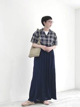 「Hender Scheme（エンダースキーマ）のアイテム」を使った、ごのいさん（レディース・160cm）の夏コーディネート