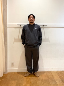 「URBAN RESEARCH DOORS（アーバンリサーチドアーズ）の『別注』PENNEYS×DOORS　THE FOX 天竺ロングスリーブTシャツ（Tシャツ/カットソー、ブラック系）」を使った、KOICHI TANAKAさん（メンズ・170cm）の夏コーディネート