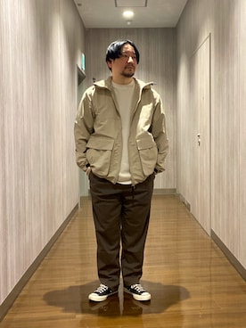 「Snow Peak（スノーピーク）のアイテム」を使った、KOICHI TANAKAさん（メンズ・170cm）の冬コーディネート