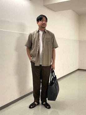 「アイテム（トートバッグ）」を使った、KOICHI TANAKAさん（メンズ・170cm）の夏コーディネート