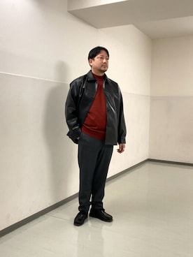 「アイテム（ニット/セーター）」を使った、KOICHI TANAKAさん（メンズ・170cm・40代）の秋コーディネート