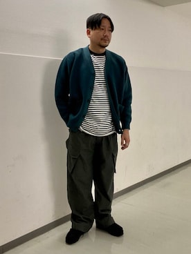 「アイテム（カーディガン/ボレロ）」を使った、KOICHI TANAKAさん（メンズ・170cm）の夏コーディネート