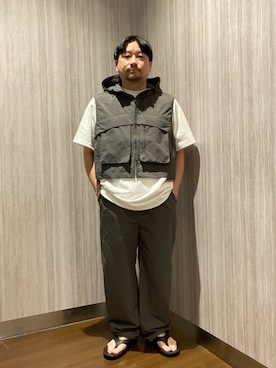 「EKAL（エカル）のアイテム」を使った、KOICHI TANAKAさん（メンズ・170cm）の夏コーディネート