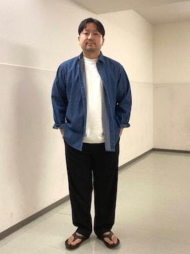 「OOFOS（ウーフォス）のアイテム」を使った、KOICHI TANAKAさん（メンズ・170cm）の夏コーディネート