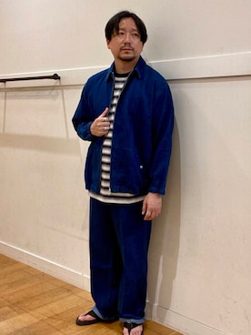 「アイテム（デニムジャケット）」を使った、KOICHI TANAKAさん（メンズ・170cm）の夏コーディネート