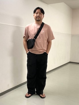 「OOFOS（ウーフォス）のアイテム」を使った、KOICHI TANAKAさん（メンズ・170cm）の夏コーディネート