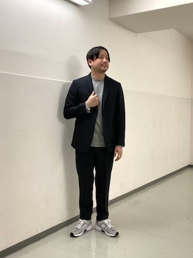 「アイテム（スーツパンツ）」を使った、KOICHI TANAKAさん（メンズ・170cm）の秋コーディネート
