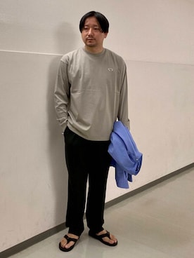 「PENNEYS（ぺニーズ）の『別注』PENNEYS×DOORS　THE FOX 天竺 Long-Sleeve T-Shirts（Tシャツ/カットソー）」を使った、KOICHI TANAKAさん（メンズ・170cm）の夏コーディネート