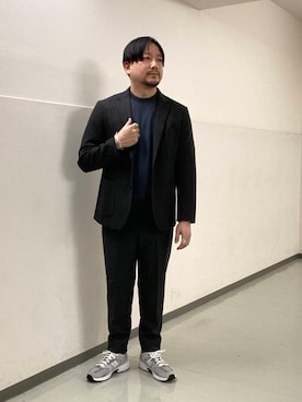 「アイテム（スーツパンツ）」を使った、KOICHI TANAKAさん（メンズ・170cm）の冬コーディネート