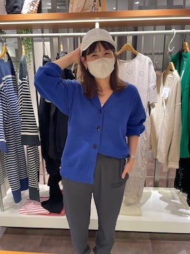 「シアタープロダクツ(THEATRE PRODUCTS)」｜「アイテム（帽子）」を使った、さちほさん（レディース・157cm）の夏コーディネート
