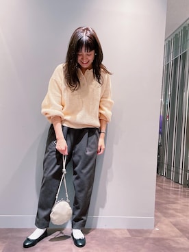 「アイテム（バレエシューズ）」を使った、さちほさん（レディース・157cm・30代）の冬コーディネート