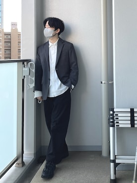 「PUBLIC TOKYO（パブリックトウキョウ）のアイテム（ジャケット/アウター）」を使った、むさん（メンズ・161cm）の冬コーディネート