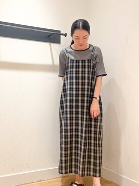 「URBAN RESEARCH DOORS（アーバンリサーチドアーズ）のスクエアトゥリボンミュール（サンダル）」を使った、momoさん（レディース・162cm）の夏コーディネート