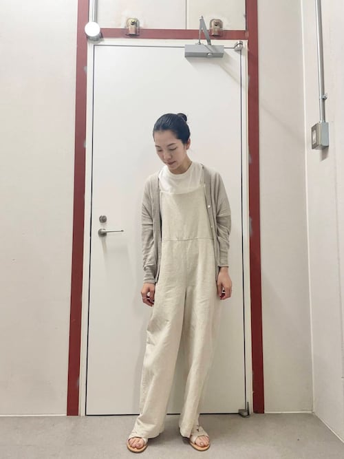 【新品タグ付き】コットンリネンBACKギャザーサロペット URBAN RESEARCH DOORS｜コットンリネンBACKギャザーサロペット