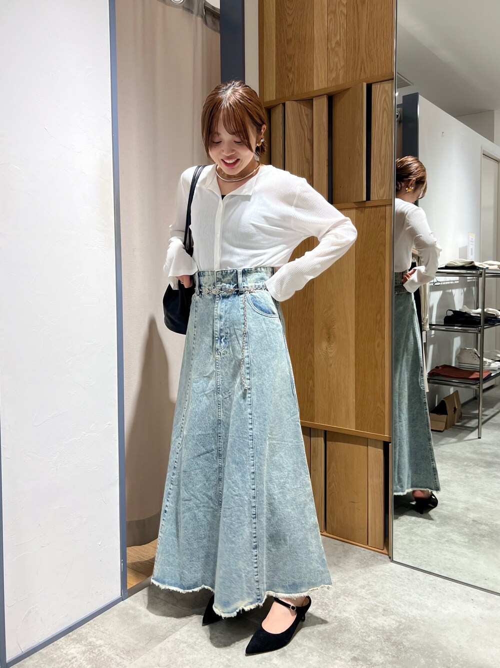 SHENERY(シーナリー) フレアデニムロングスカート