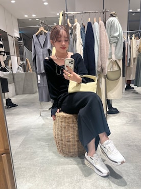 「ニットコーデ」｜「NIKE（ナイキ）のアイテム」を使った、kawai_160cmさん（レディース・160cm）の秋コーディネート