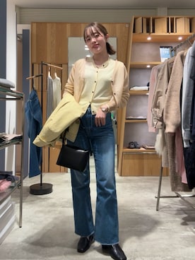 「カーディガンコーデ」｜「アイテム（ジャケット/アウター）」を使った、kawai_160cmさん（レディース・160cm）の冬コーディネート