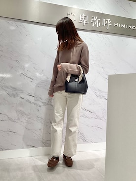 「モカシン」｜卑弥呼　ディアモール大阪店さん（レディース・165cm）の冬コーディネート