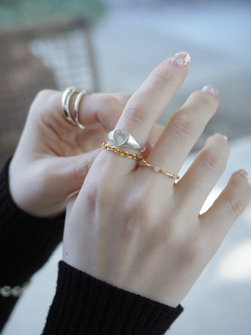 SILVER925 ハートシグネットリング（リング）｜TEN.（テン）の