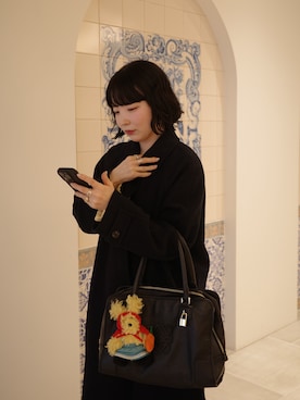 「アイテム（チャーム）」を使った、horigamiakaneさん（レディース・156cm）の冬コーディネート