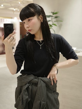 「アイテム（チャーム）」を使った、horigamiakaneさん（レディース・156cm）の秋コーディネート