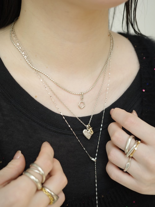 SILVER925 シェードコンビチェーンネックレス SV（ネックレス）｜TEN