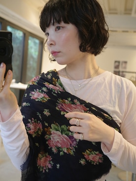 「TEN.（テン）のアイテム（ネックレス）」を使った、horigamiakaneさん（レディース・156cm）の秋コーディネート