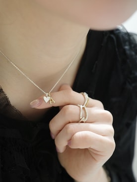 「アイテム（リング）」を使った、horigamiakaneさん（レディース・156cm）の秋コーディネート