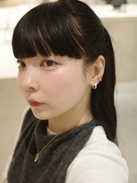 「アイテム（チャーム）」を使った、horigamiakaneさん（レディース・156cm）の冬コーディネート