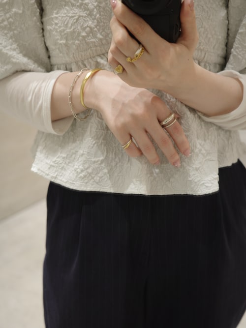 美品　TEN.　18KGPヨークバングル　定価29,700円　ブレスレット TEN. ブレスレット 18KGP ヨークバングル レディース メンズ