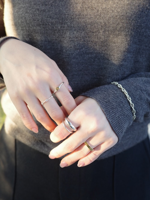 TEN. 指輪 リング SILVER925 18KGP プレイナーリング (9~21号