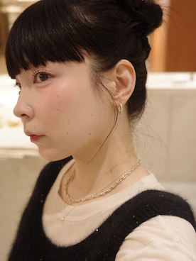 「アイテム（イヤリング）」を使った、horigamiakaneさん（レディース・156cm）の秋コーディネート