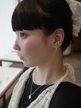 「アイテム（アクセサリー）」を使った、horigamiakaneさん（レディース・156cm）の秋コーディネート
