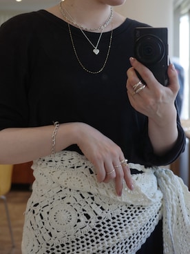 「アイテム（アクセサリー）」を使った、horigamiakaneさん（レディース・156cm）の秋コーディネート