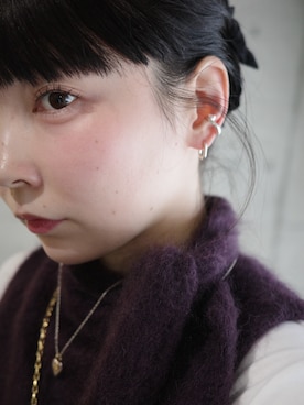 「アイテム（ピアス（両耳用））」を使った、horigamiakaneさん（レディース・156cm）の秋コーディネート