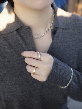 「アイテム（リング）」を使った、horigamiakaneさん（レディース・156cm）の冬コーディネート