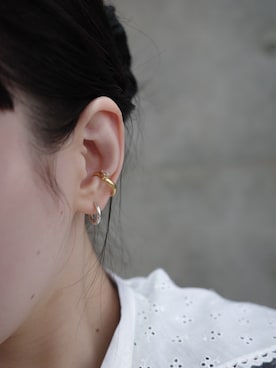 「アイテム（イヤーカフ）」を使った、horigamiakaneさん（レディース・156cm）の秋コーディネート