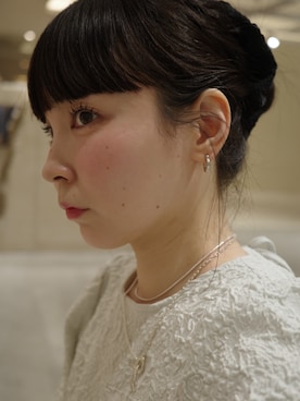 「アイテム（イヤリング）」を使った、horigamiakaneさん（レディース・156cm）の秋コーディネート