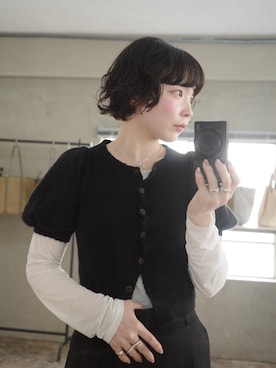 「TEN.（テン）のアイテム（リング）」を使った、horigamiakaneさん（レディース・156cm）の春コーディネート